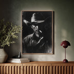 Midnight Cowboy in Charcoal Shadows