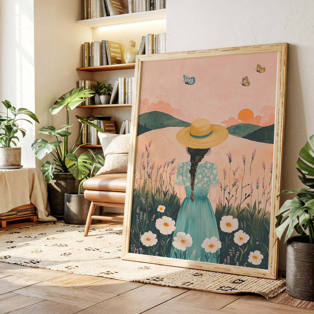 Sunset Stroll in Wildflower Dreams