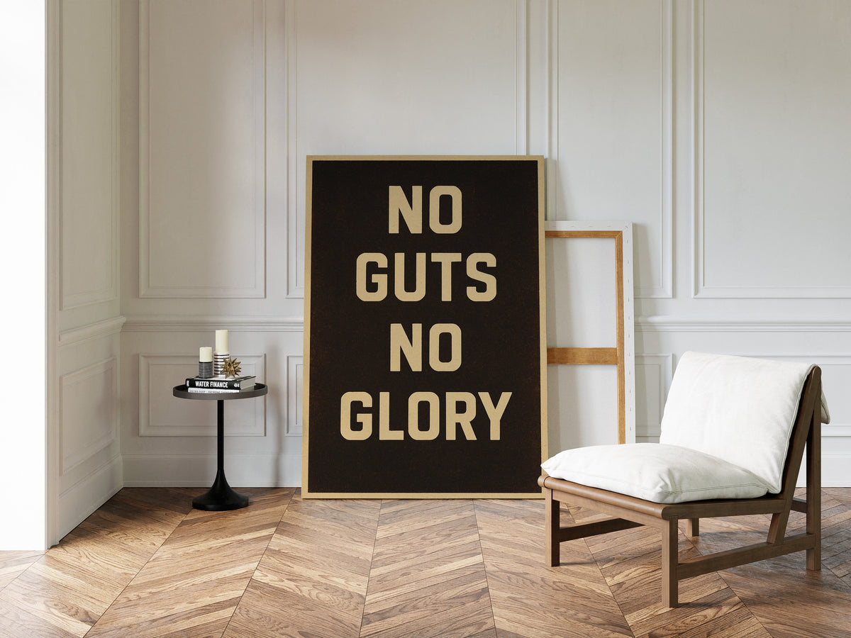 No Guts No Glory Vintage Poster
