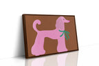 Pink Poodle with a Green Bow