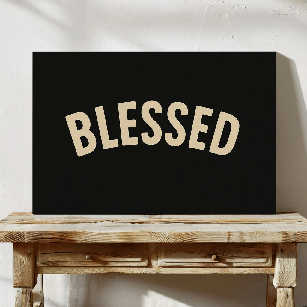Blessed Minimalist Arch Text Print