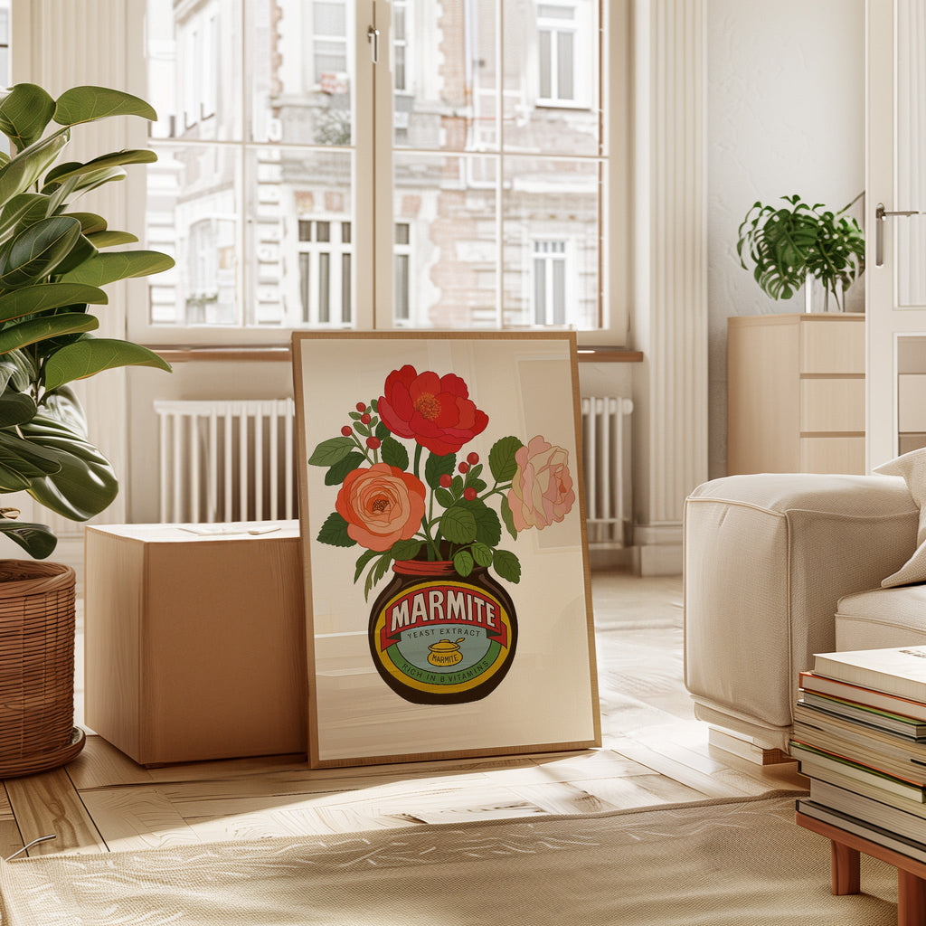 Roses in a Marmite Jar
