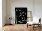 Reclining Muse in White Ink