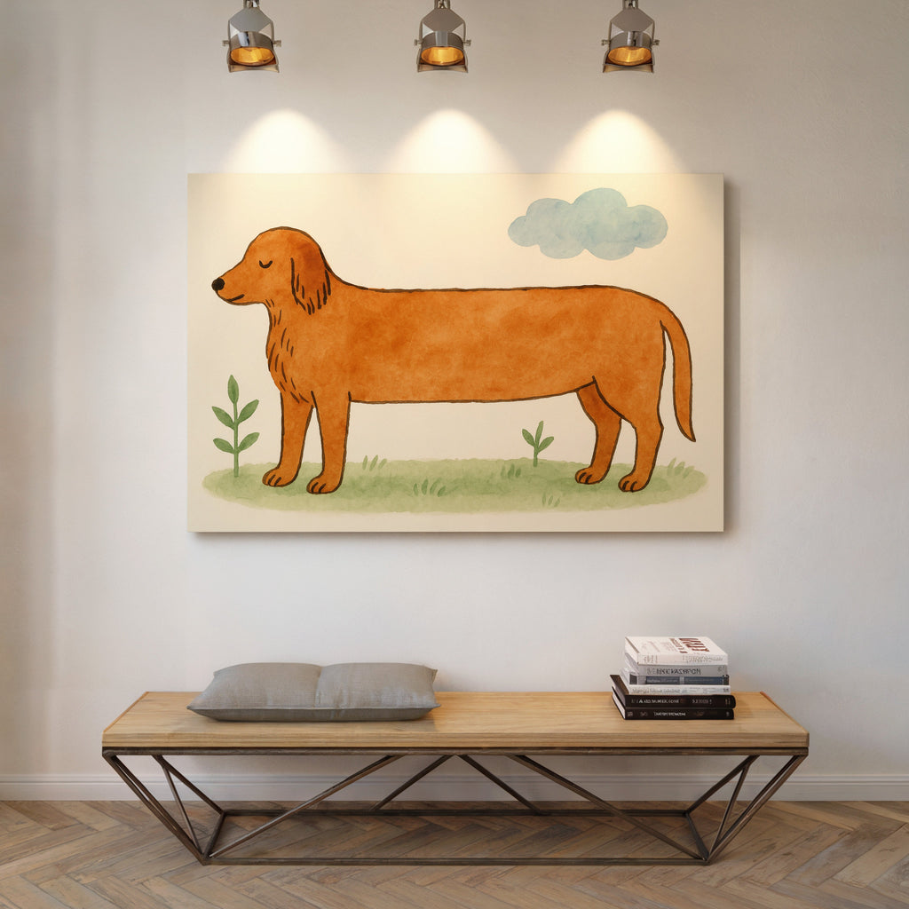 Golden Retriever Under Blue Skies