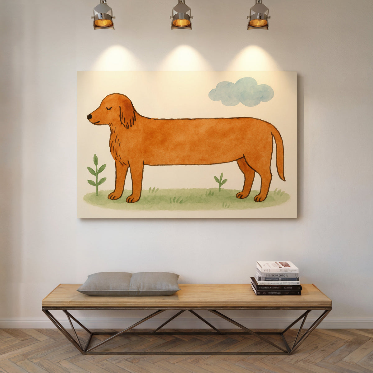 Golden Retriever Under Blue Skies