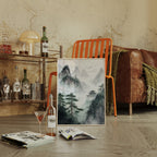 Misty Mountain Landscape – Tranquil Chinese Zen Wall Art