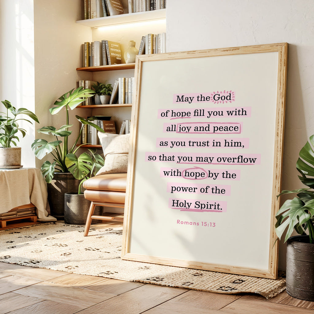 Romans 15 Hope and Peace Scripture Print