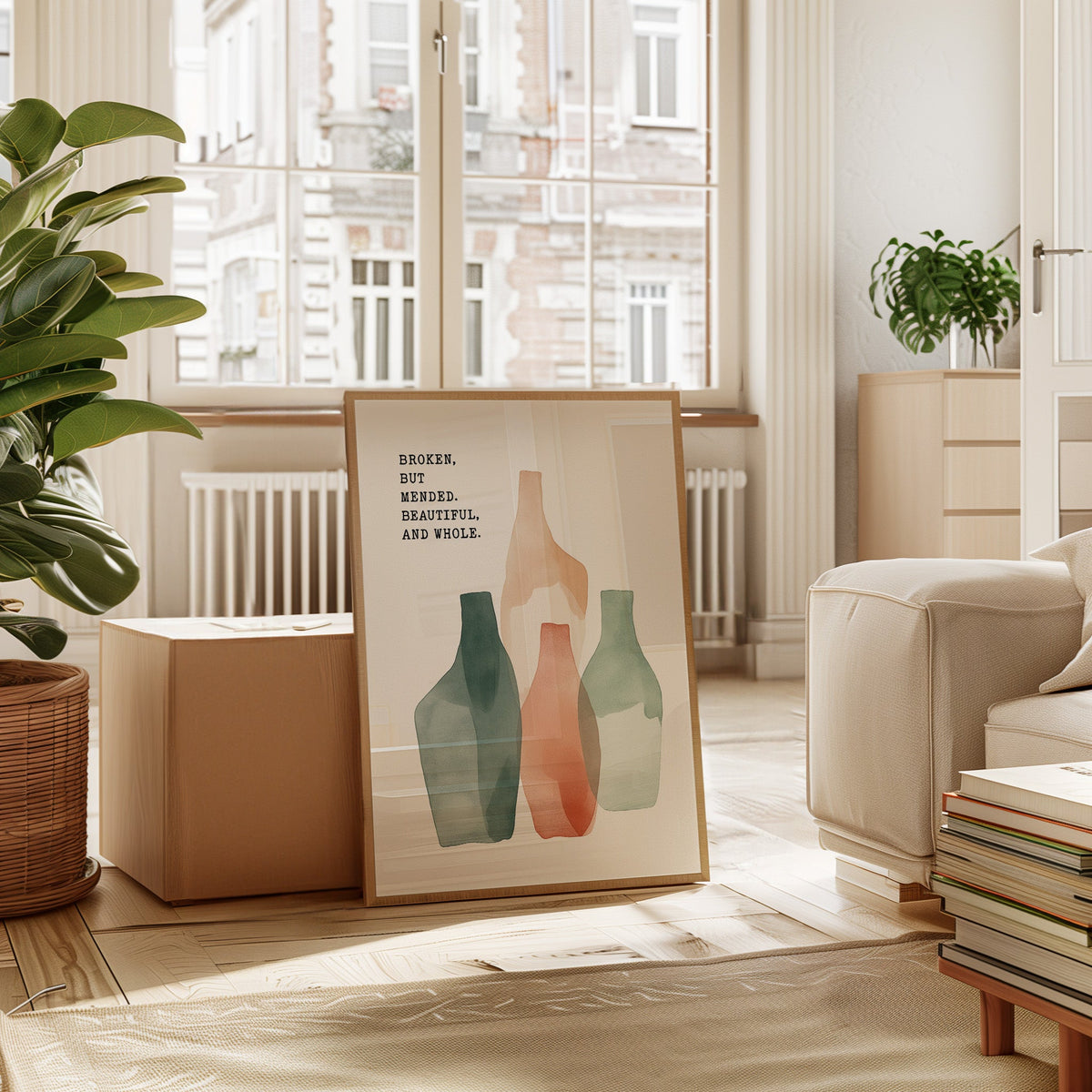 Broken Yet Beautiful Watercolor Vessels