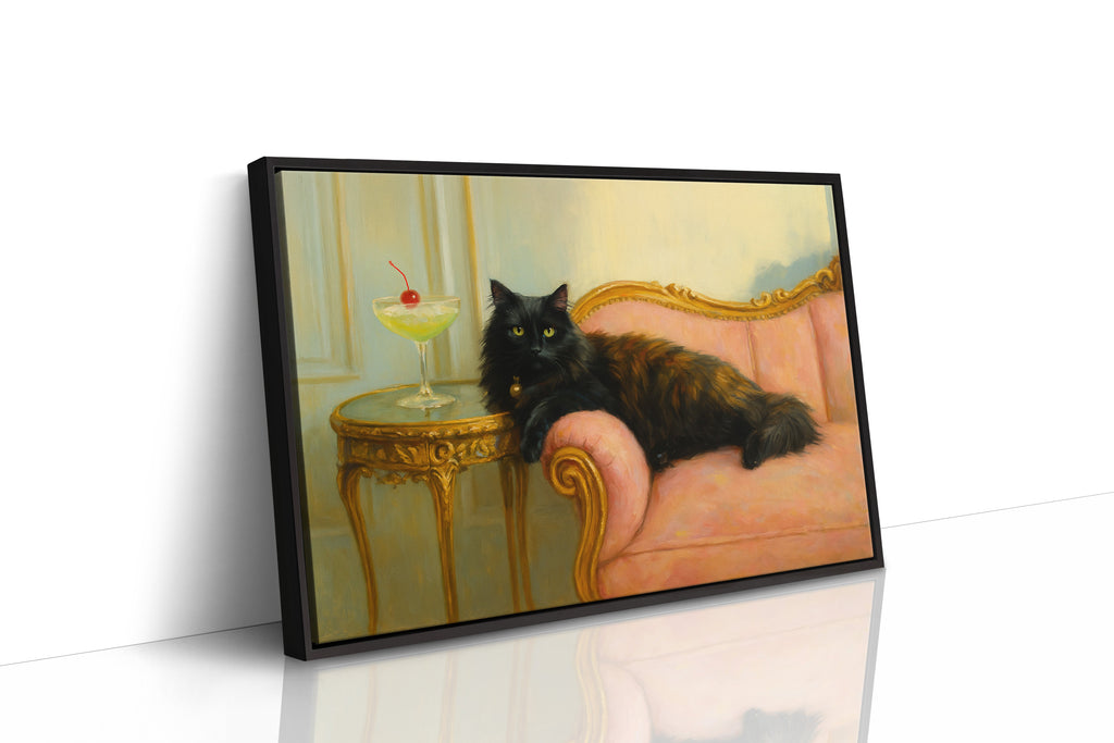 Regal Cat with a Cherry Martini