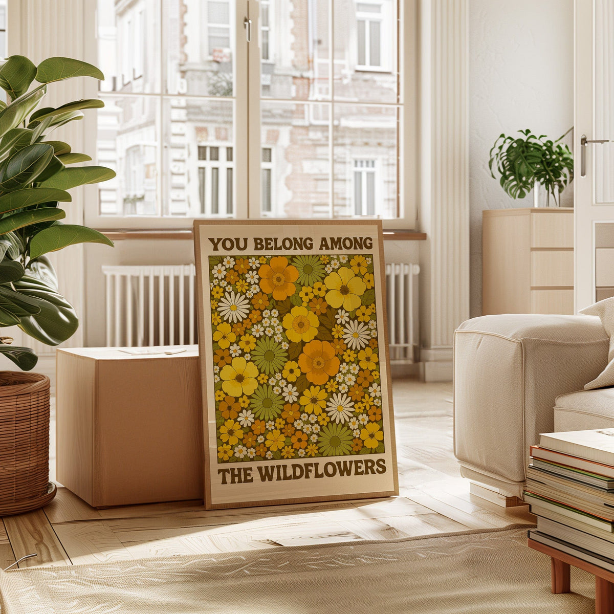 You Belong Among the Wildflowers – Retro Botanical Wall Art