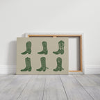Cowboy Boots Wall Art – Western Country Aesthetic Print