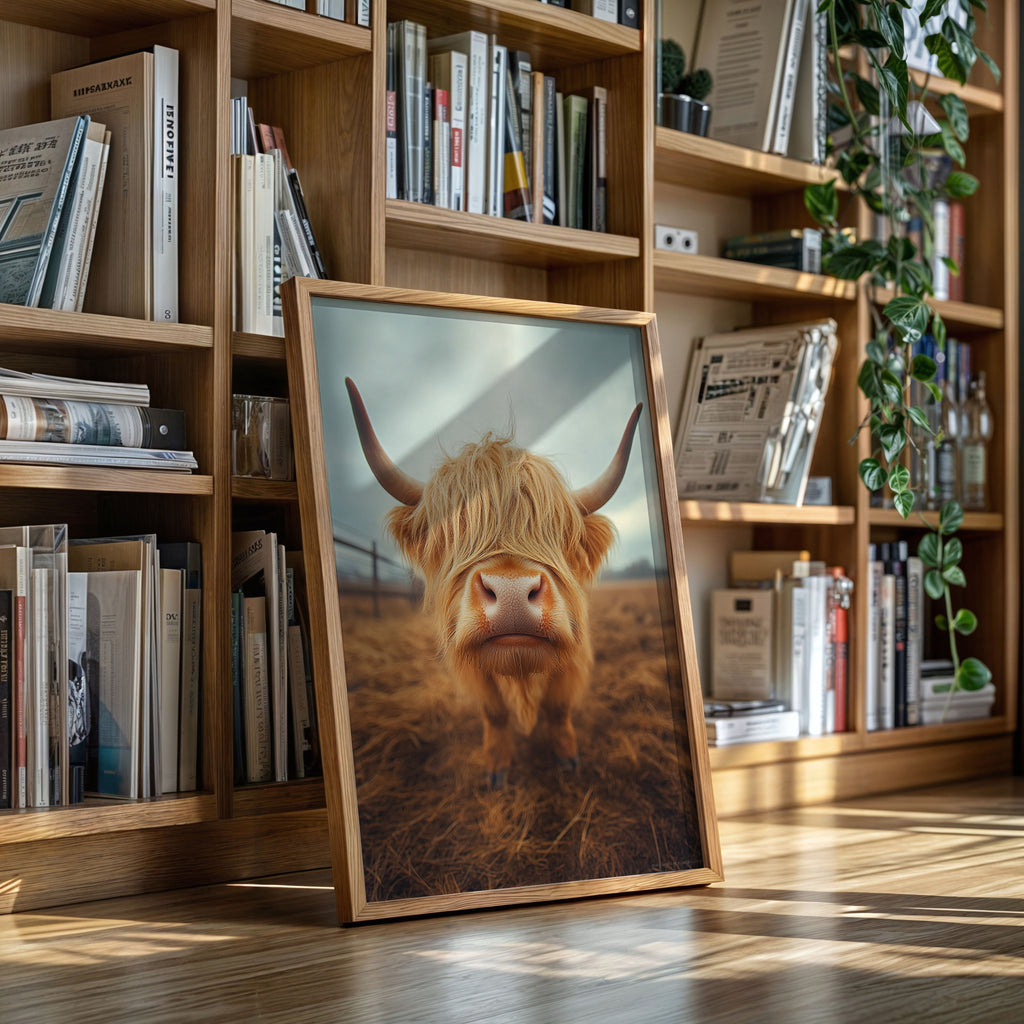 Golden Fluff and Attitude Highland Cow