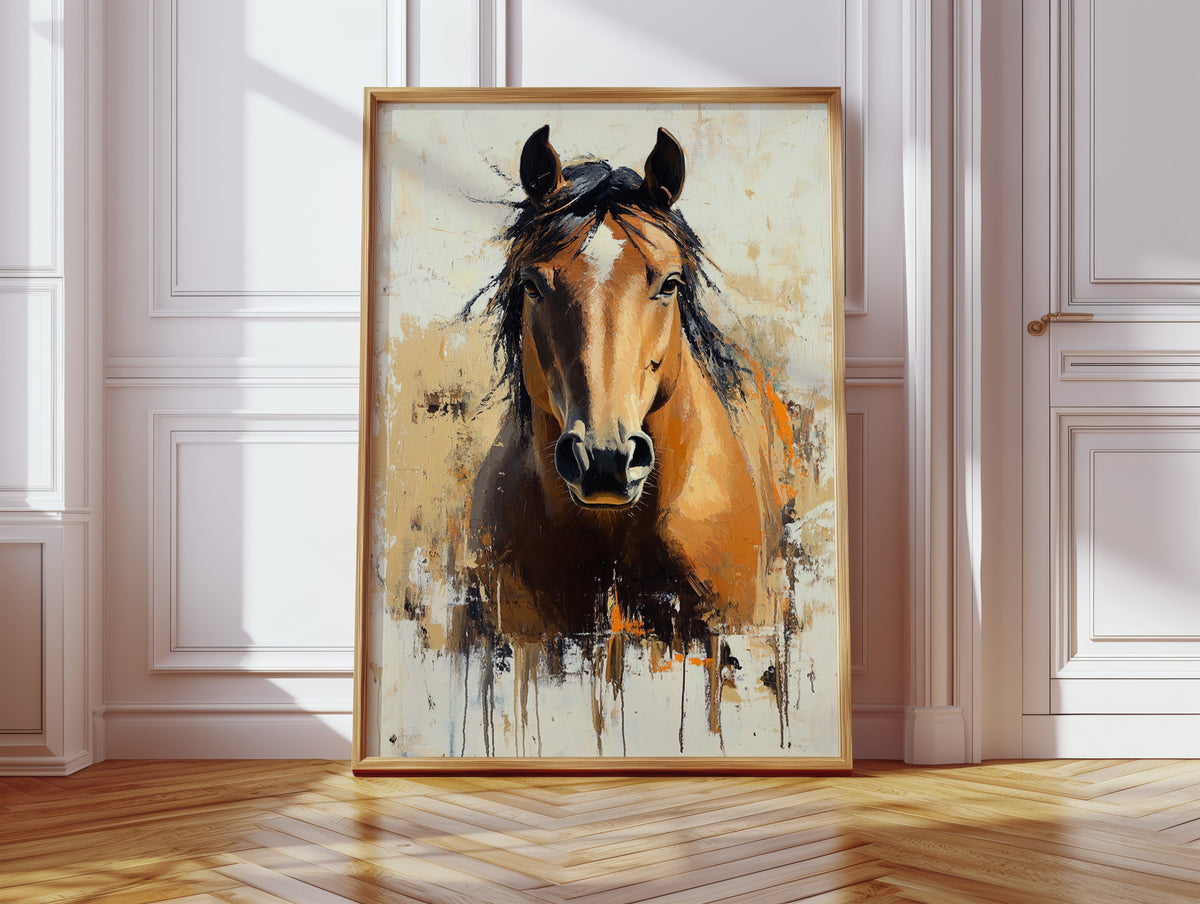 Golden Mare with Wild Mane