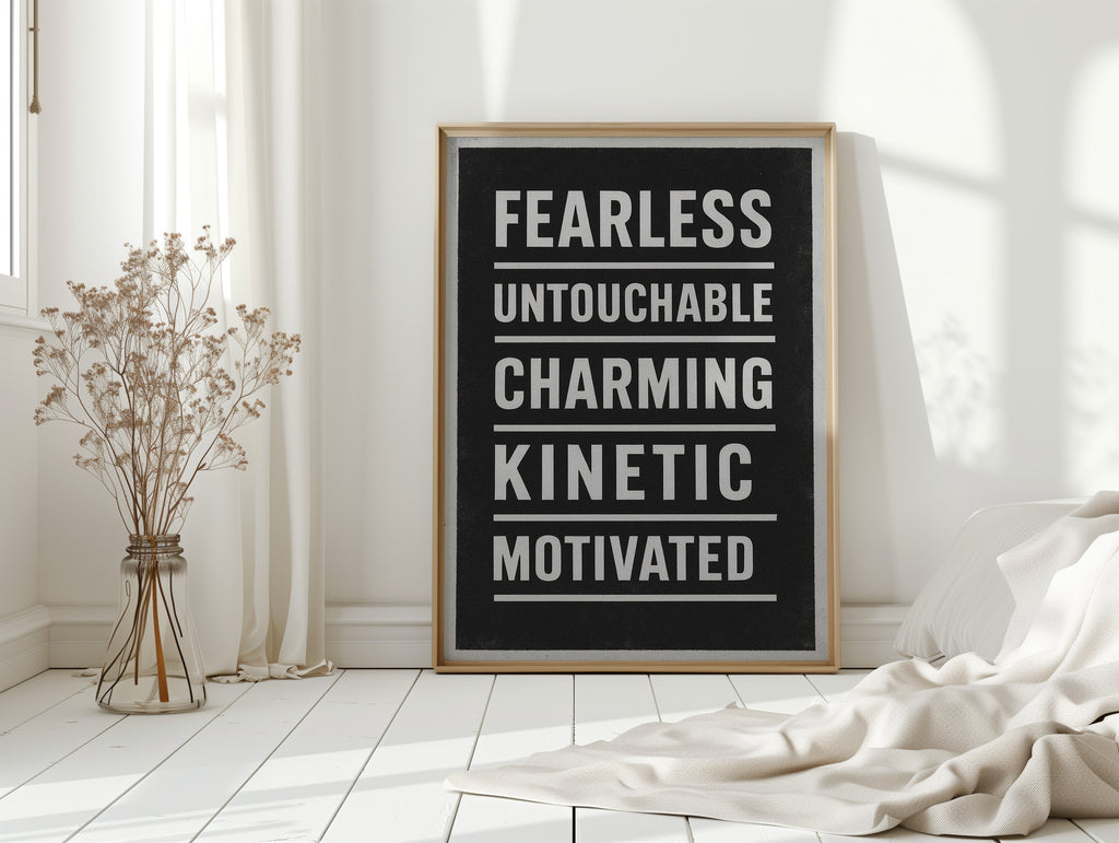 Fearless Motivated Kinetic Bold Text Art