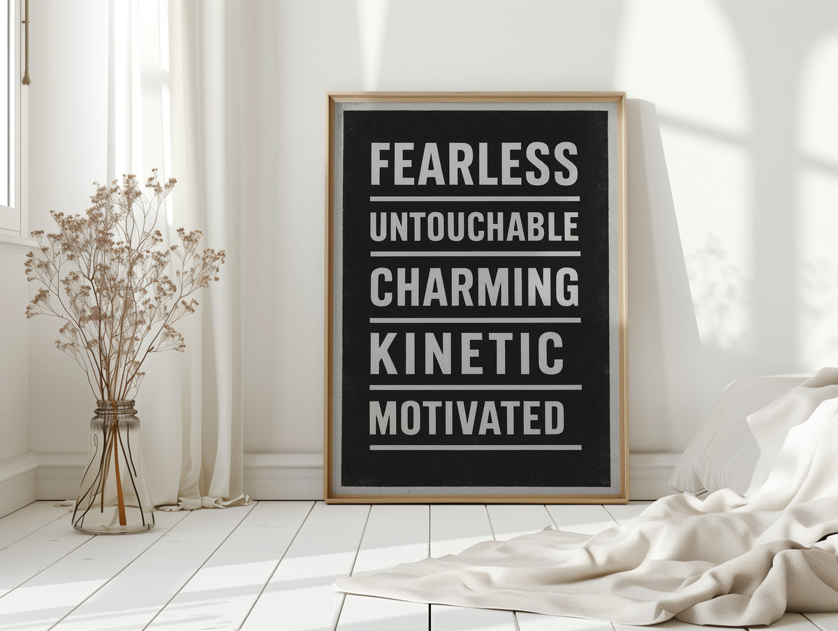 Fearless Motivated Kinetic Bold Text Art