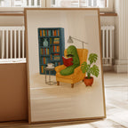 Gentleman Pickle Reading at Home
