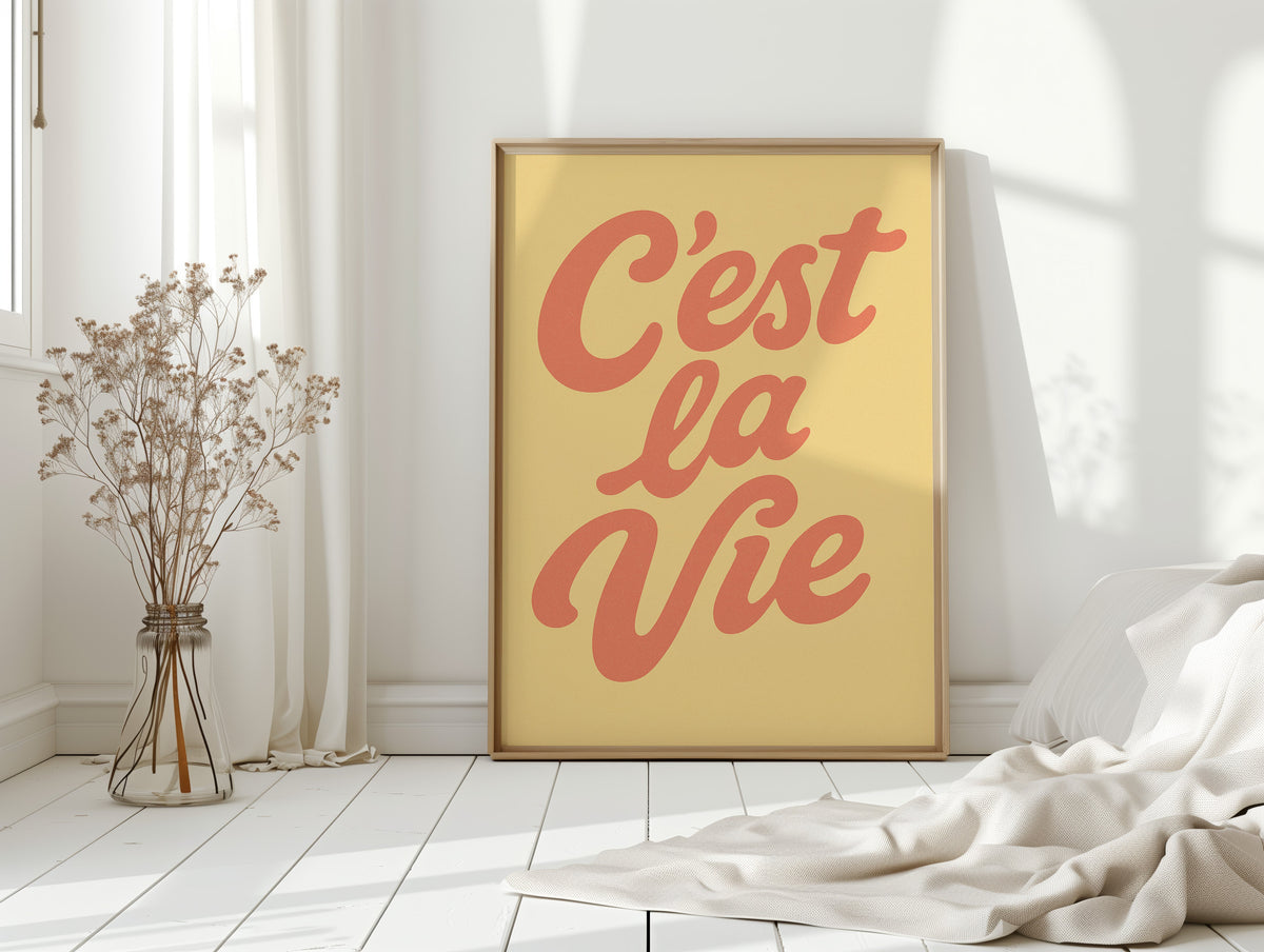 C’est La Vie Retro Wall Art