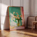 Sunlit Daisies in a Glass Jar