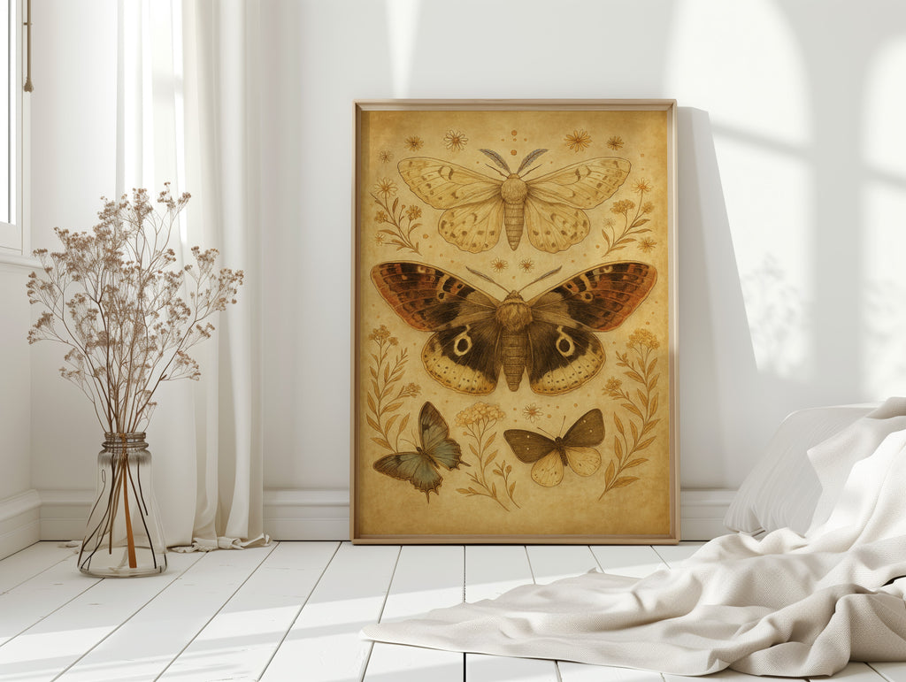 Vintage Moths and Meadow Wings