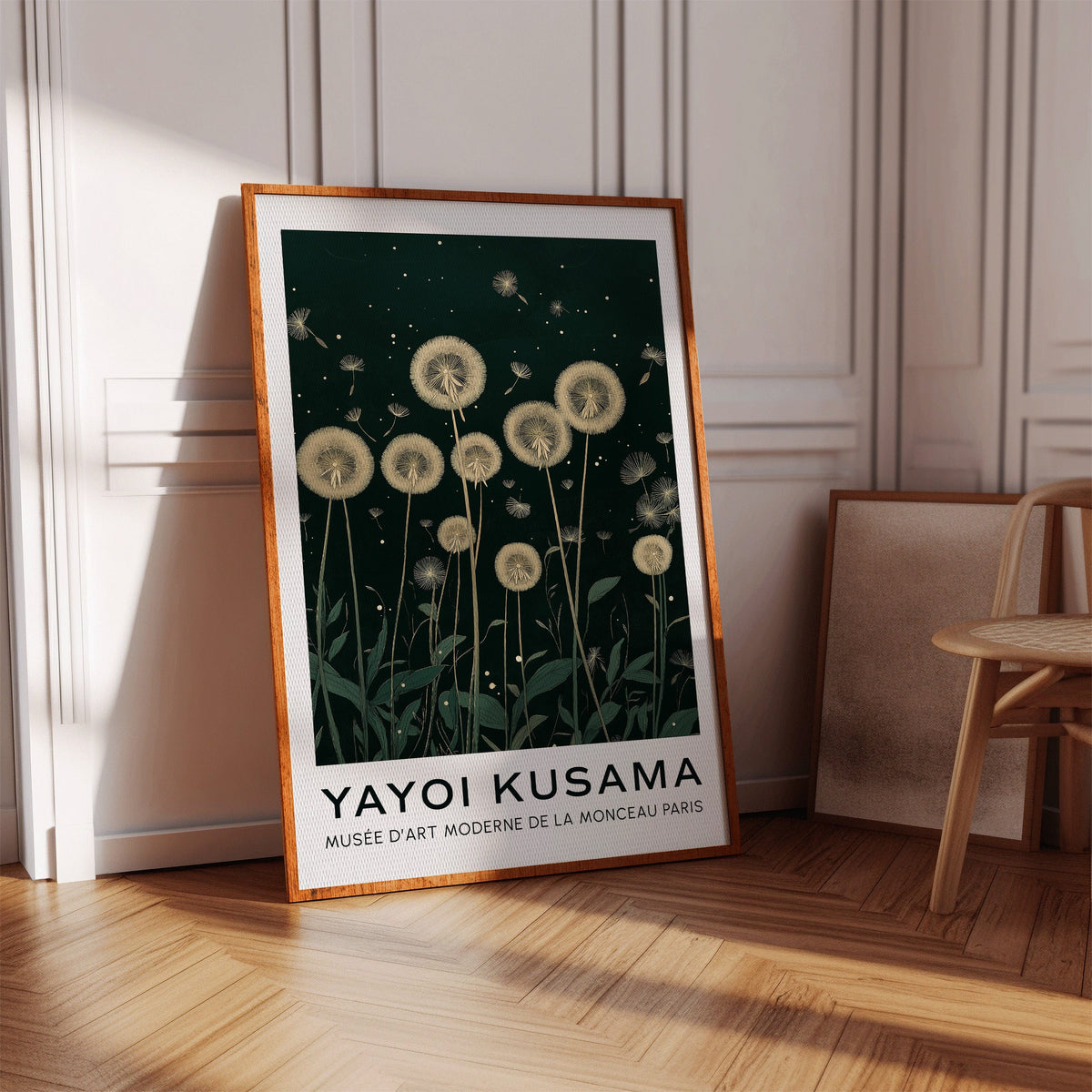 Ethereal Dandelion Dream – Kusama-Inspired Nightscape