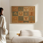 Western Icons Patchwork Quilt Print