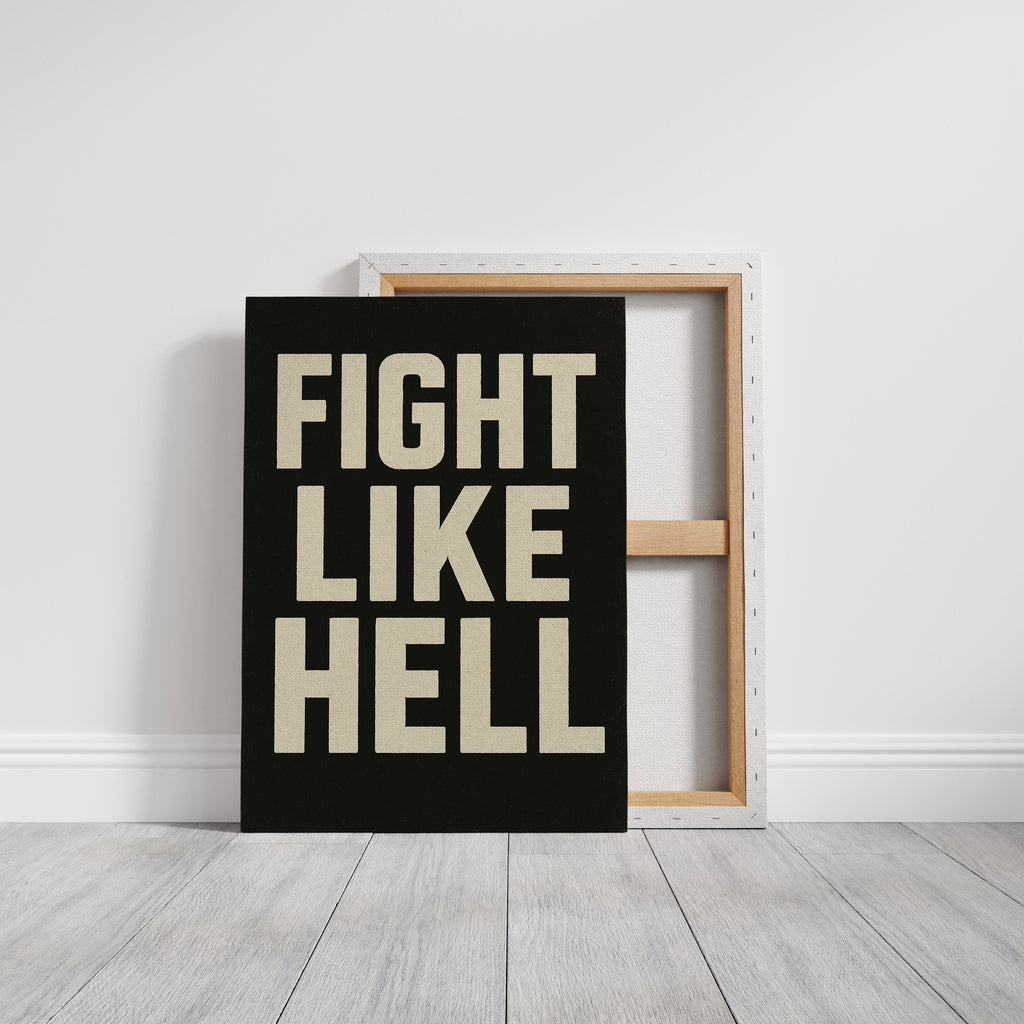 Fight Like Hell Gritty Bold Poster
