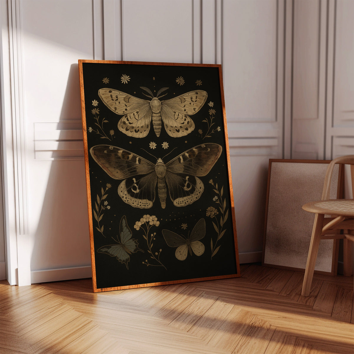 Nocturnal Wings and Wildflower Charms