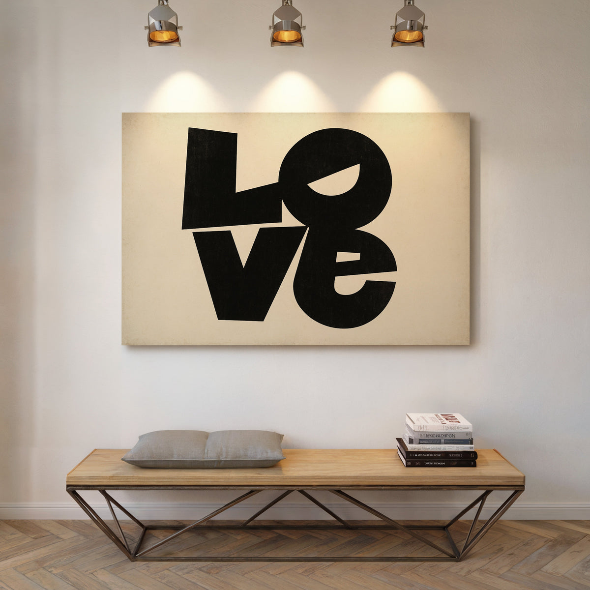 LOVE Modern Block Typography Print