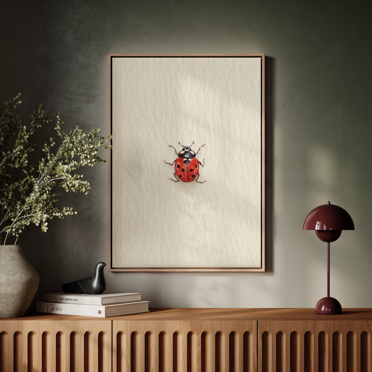 Tiny Ladybug on Paper