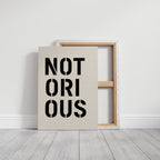 Notorious Bold Stencil Typography Print
