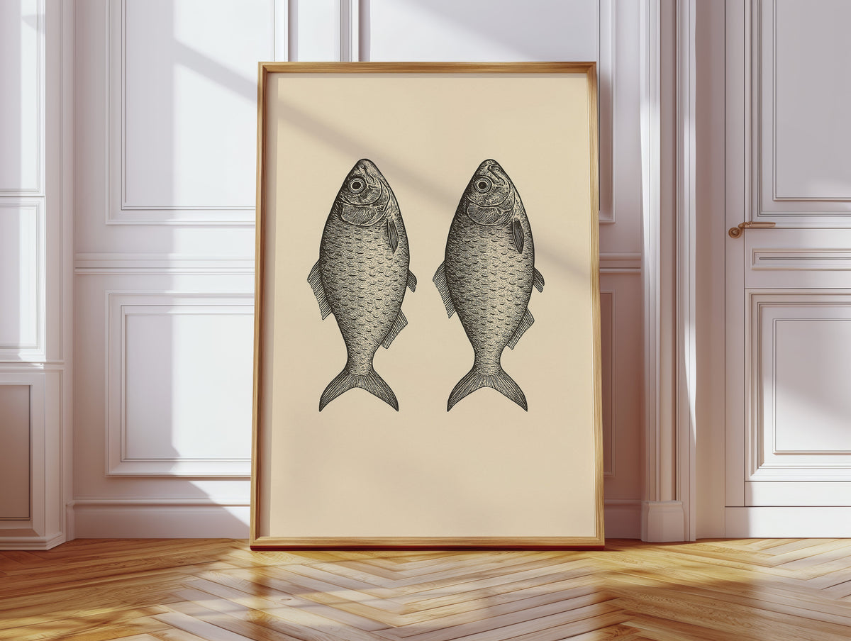 Two Fish Vintage Loaves and Fishes Symbol