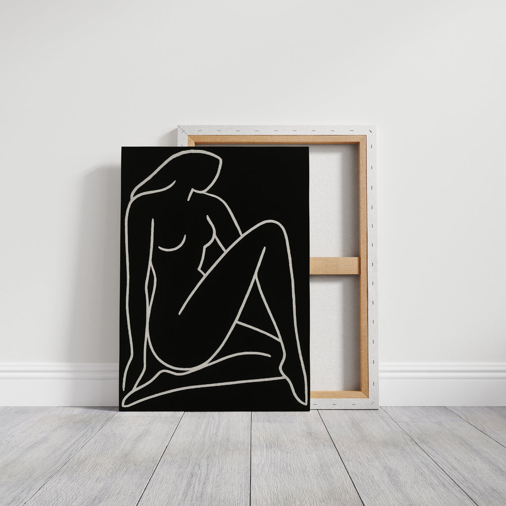 Reclining Muse in White Ink