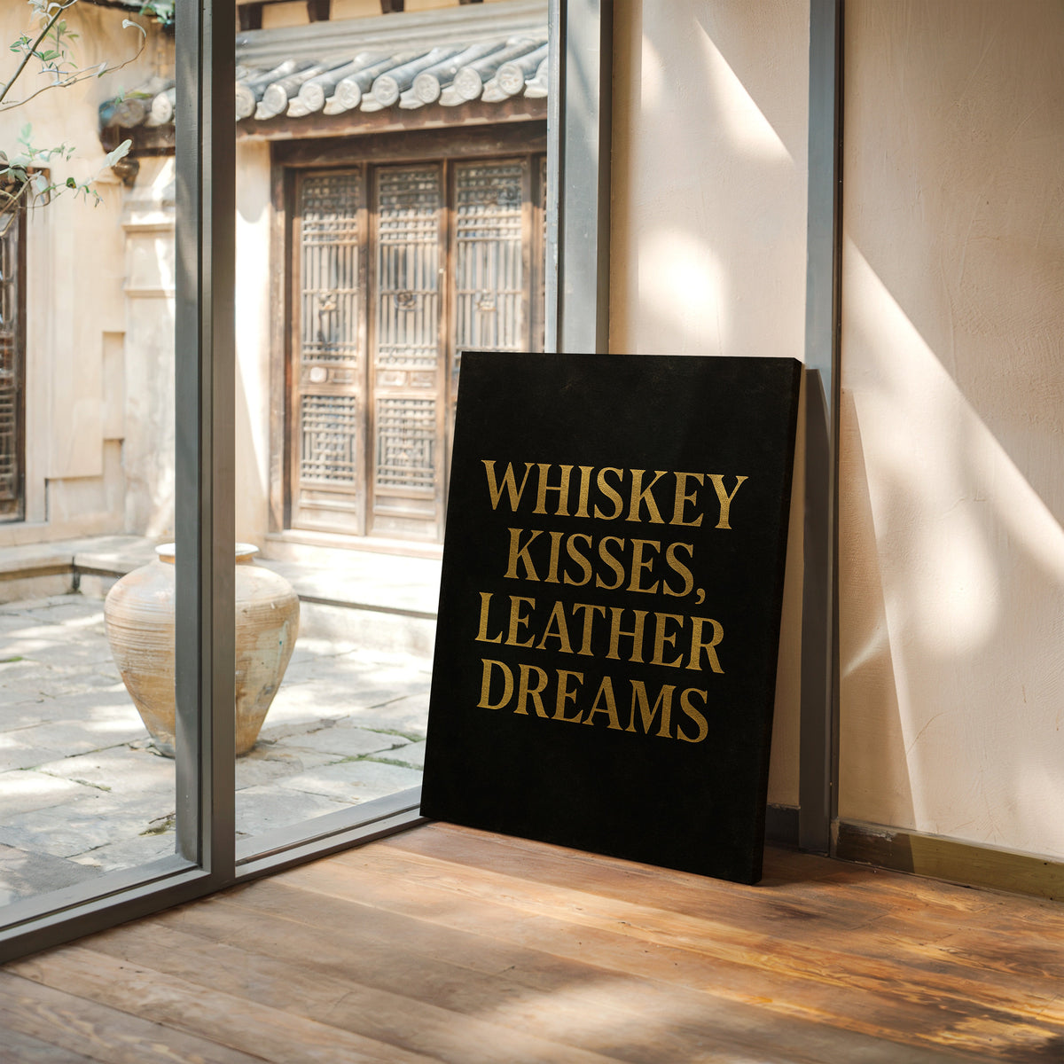 Whiskey Kisses Leather Dreams