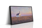 Prairie Moon Chapel Canvas – Minimalist Country Church Wall Art