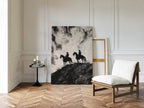 Cowboy Ridge Silhouette Print – Western Horseback Wall Art