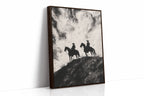 Cowboy Ridge Silhouette Print – Western Horseback Wall Art