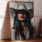 Cowgirl Spirit Canvas – Western Woman Portrait Wall Art