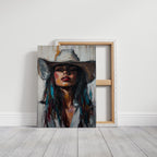 Cowgirl Spirit Canvas – Western Woman Portrait Wall Art