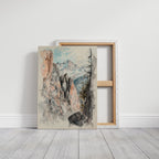 Alpine Canyon Watercolor Print – Mountain Cliff Wall Art