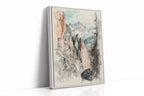 Alpine Canyon Watercolor Print – Mountain Cliff Wall Art