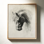 Horse Pencil Drawing – Western Equine Wall Art