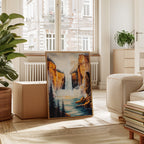 Majestic Waterfall Canyon – Nature Landscape Wall Art