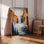 Majestic Waterfall Canyon – Nature Landscape Wall Art
