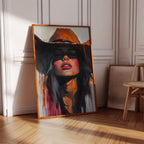 Sunkissed Heat – Bold Cowgirl Portrait with Fiery Palette