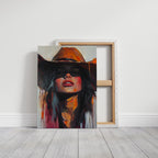 Sunkissed Heat – Bold Cowgirl Portrait with Fiery Palette