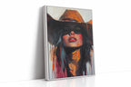 Sunkissed Heat – Bold Cowgirl Portrait with Fiery Palette