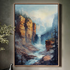 Echo Falls – Misty Canyon Waterfall Landscape