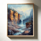 Echo Falls – Misty Canyon Waterfall Landscape