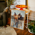 Resting Leather – Western Saddle on Fence Painting