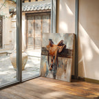 Resting Leather – Western Saddle on Fence Painting